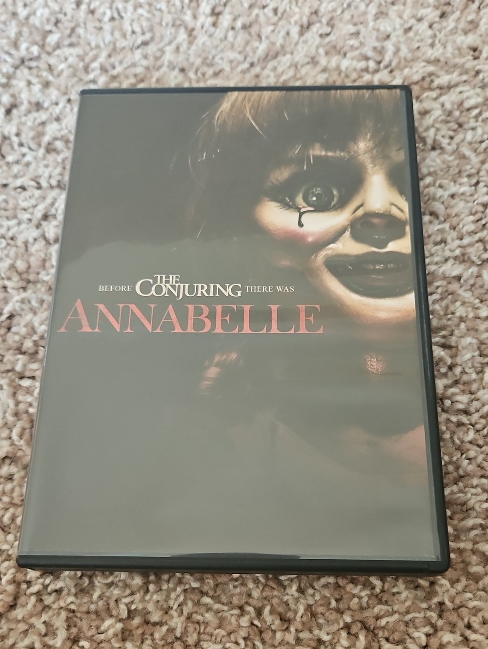 adidas Black DVD Case with Annabelle Horror Cover Art